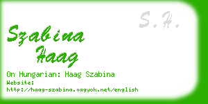 szabina haag business card